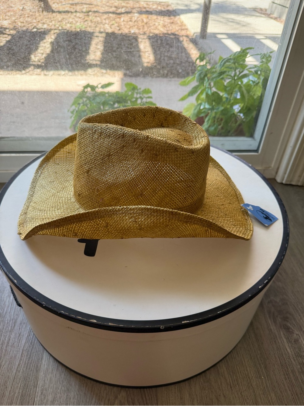 san diego hat company gold tone woven straw cowboy cowgirl western hat one size